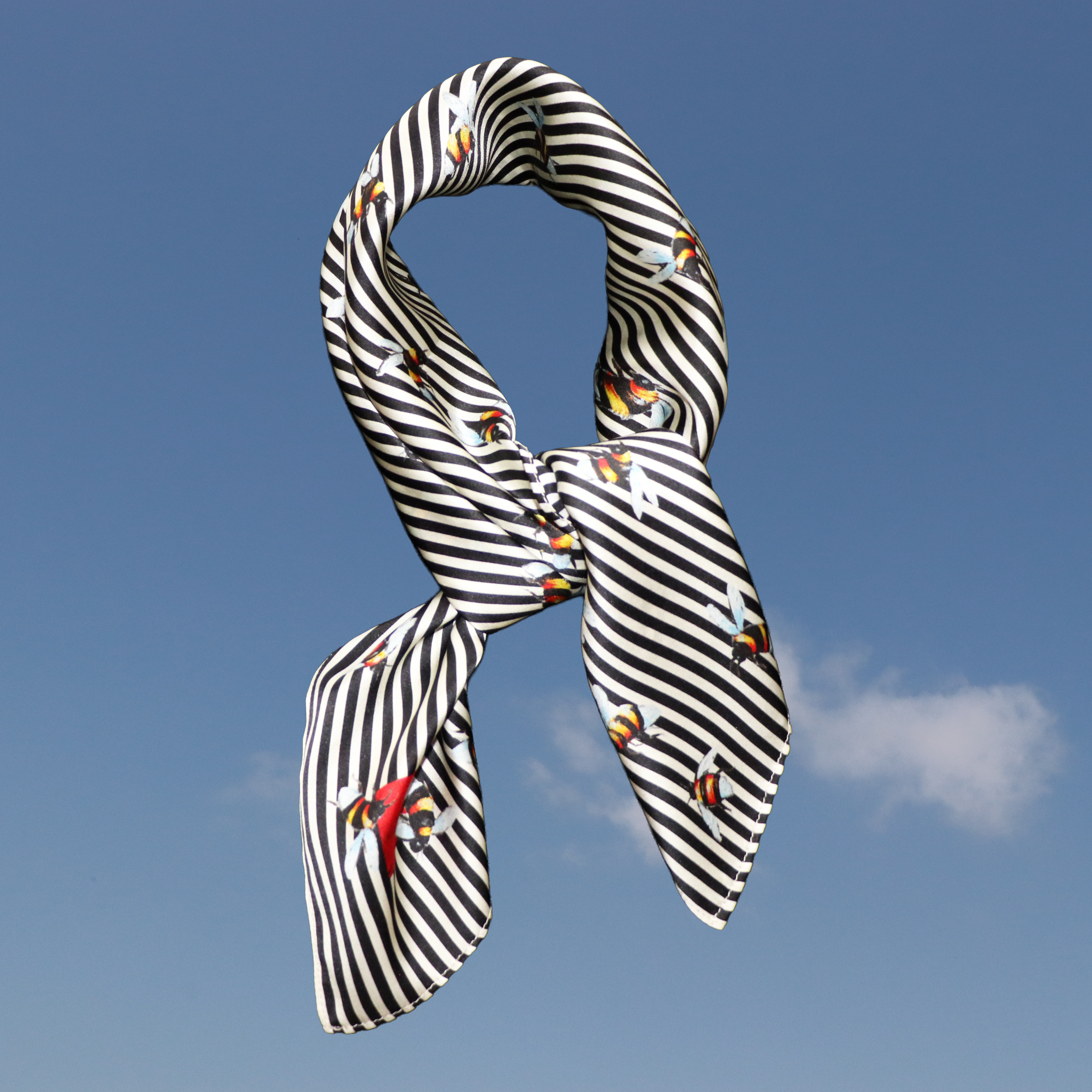 V. Stitch HIDE-AND-SEEK Silk Satin Scarf