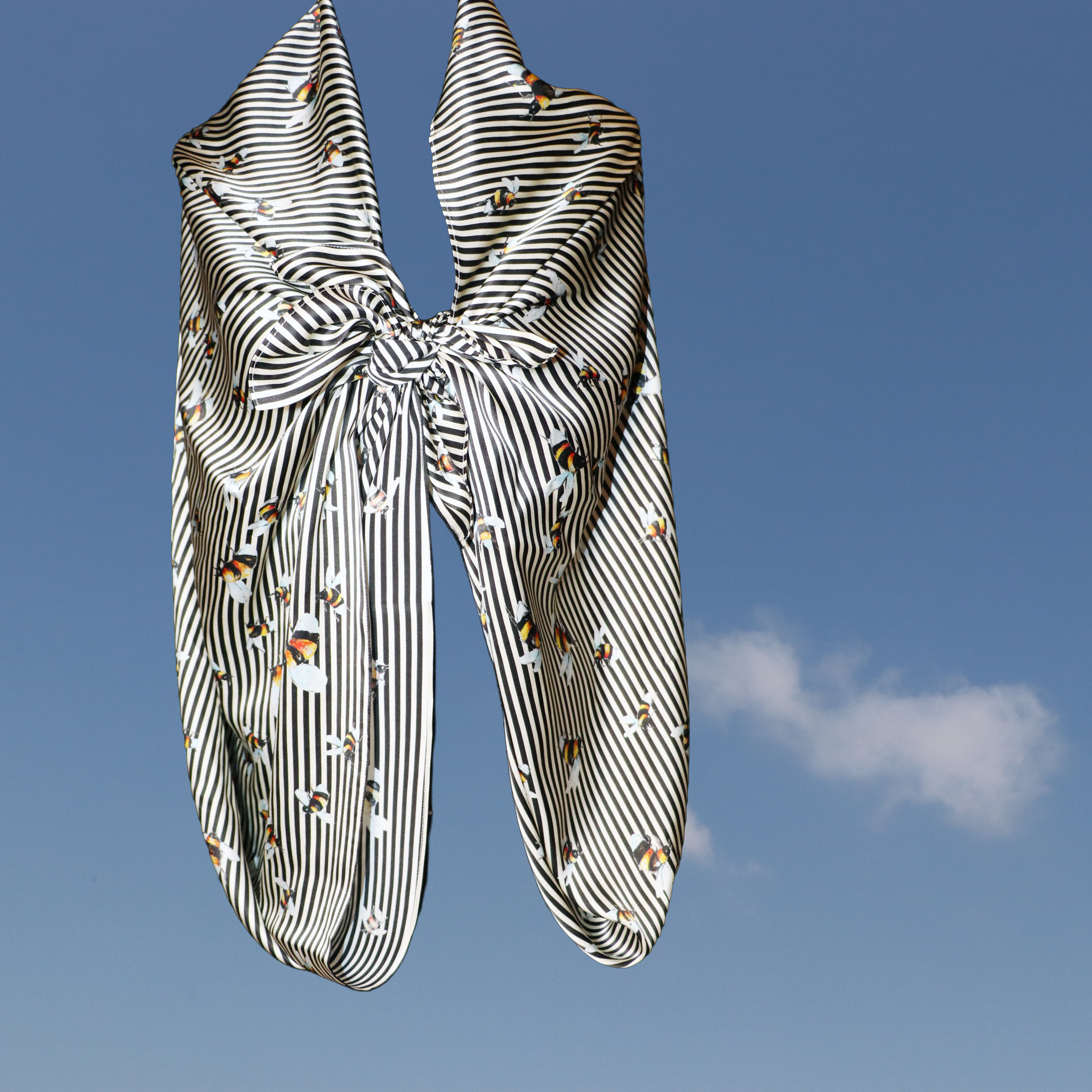 V. Stitch HIDE-AND-SEEK Silk Satin Scarf