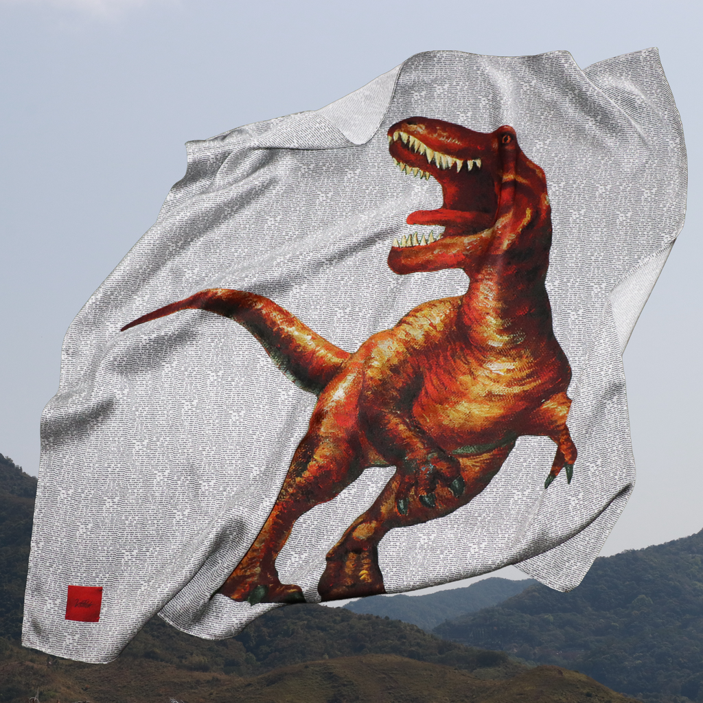 V.Stitch POWER-OF-TEXT Silk Satin Scarf