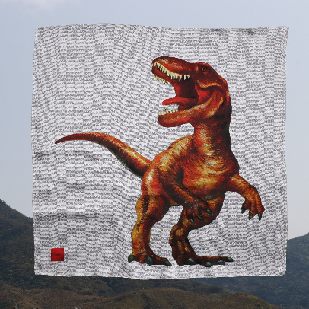 V.Stitch POWER-OF-TEXT Silk Satin Scarf
