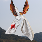 V.Stitch POWER-OF-TEXT Silk Satin Scarf