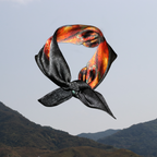 V.Stitch POWER-OF-TEXT Silk Satin Scarf