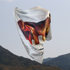 V.Stitch POWER-OF-TEXT Silk Satin Scarf