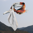 V.Stitch POWER-OF-TEXT Silk Satin Scarf